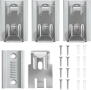 64114BV Nickel-Plated Adjustable Mirror Clip Set Fits 1/4" Thick Mirror
