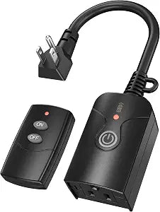 HBN Remote Control Outlets Outdoor Waterproof Indoor Wireless Light Switch