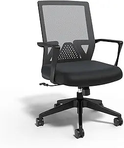STAPLES Cartwright Ergonomic Office Desk Chair, Adjustable with Breathable Mesh & Lumbar Support, Perfect for Home & Office, Black
