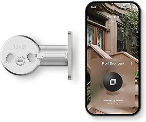 Level Bolt Smart Deadbolt - Make Your Lock Smart Without Changing Keys or Hardware - Matter-Over-Thread - Keyless & Remote Access via Apple, Alexa, Google Home, SmartThings