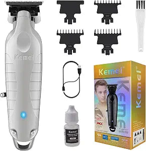 KEMEI PG2299 Beard & Hair Trimmer for Men Zero Gapped Hair Clippers for Men