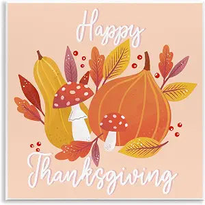 Thanksgiving Autumnal, 12 x 12 Inch Mounted Print on Wall Plaque