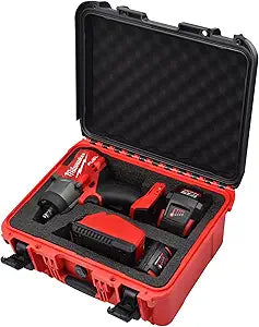 Case for Milwaukee M18 Impact & Torque Wrench  Waterproof Hard Tool Box for Milwaukee 18V/20V Cordless Impact Wrench & 1/2" 3/4" 3/8" Torque Wrenches, Battery & Charger Storage (Case Only)