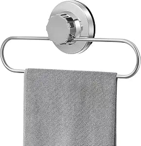 Luxshiny Suction Cup Towel Holder No Drilling Kitchen Towel Holder for Bathroom and Kitchen Wall Mount Hand Hanger for Dishcloth Wash Cloth 9.25 X 3.93 X 1.57 in