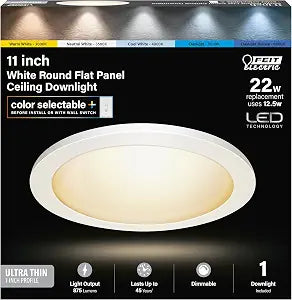 Feit Electric Flush Mount Ceiling Light Slim, Dimmable, 5CCT - 11 in