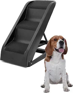 PetSafe Happy Ride Side Door Dog Stairs for Cars & SUVs, Foldable Back Seat Dog Steps with 3 Heights