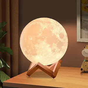 CPLA Moon Lamp Night Light for Kids Boys Grils Baby Nursery, 128LED Colors