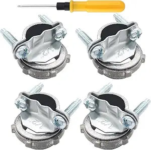 4 Pcs 1/2 Inch Clamp Type Cable Connectors, with Screwdriver