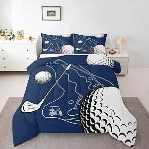 jejeloiu Boys Golf Comforter Set Twin Size Kids