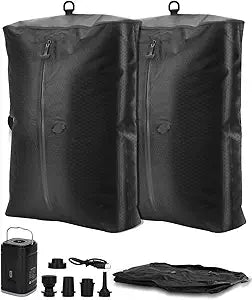 2 Vacuum ReusableTravel Vacuum Pack bags, 33L Space-Saving Vacuum Compression Bags for Travel Luggage, Suitcases, and Backpacks; IPX7 Waterproof & Reusable Vacuum Packing Cubes for Clothing (+Pump)