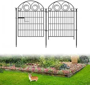 Getlay Tall Garden Fencing 36 Inch High, 2 Panels Total Length 4.4 Ft Dog Fence Outdoor for Yard, Dog Digging Fence Barrier, Decorative Fences for YardPatented