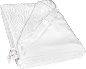 Zenzy 2" King Mattress Topper Cover, Oeko-TEX Certified, Ultra-Soft Zippered Topper Protector with Adjustable Straps, Washable (Cover Only)