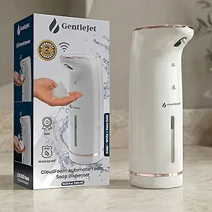 GentleJet Cloudfoam Automatic Foaming Soap Dispenser Touchless Foam Dispenser for Kids & Family, Soft Rich Foam, USB-C Rechargeable, No-Clog Design, IPX5 Waterproof, 320 ml