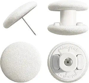Duvet Clips - Pure Cotton Collection - Locking Pin Fasteners - Keeps Comforter from Shifting in Cover (Set of 8, White)