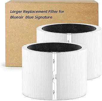 2-pack Large Air Filter Replacement, Compatible with BLUEAIR Blue Signature Large Model SP4i Air Purifier, True HEPA H13 filter+Activated Filter
