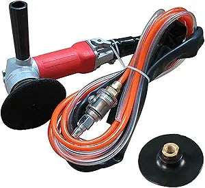 Air Grinder,4-Inch Air Wet Stone Polisher 5500 Rpm with Rear Exhaust,Air-Powered Stone Polisher