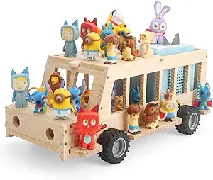Taladad Shelf for Tonie Figures Characters Storage with 35Pcs Adhesive Metal Plate for Toniebox 2 and Tonie Box 1