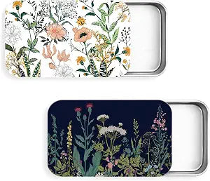 2Pack Travel Floss Picks Case, Refillable Portable Floss Pick Holder and Dispenser, Small Tin Box Containers.