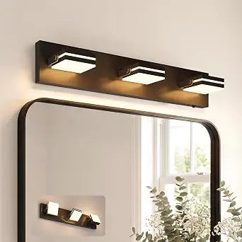 VOLISUN LED Vanity Light,3Light 24" Black 180Rotatable 5CCT Dimmable