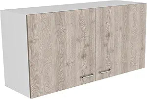 Tuhome Napoles 39" W Double Door Wall Cabinet with Spacious Interior, Two-Tone Finish, Ideal for Kitchen, Office, Bathroom, or Garage Storage