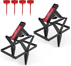 KNINE OUTDOORS Mole Traps, Black Galvanized Steel Scissor Trap, Reusable Gopher Traps, Mole Killer, Ground Moles Trap for Lawns (2 Pack)