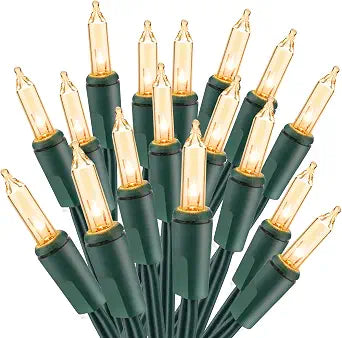ODEETRONIC Clear Christmas String Lights, 69.6 ft 300 Count Incandescent