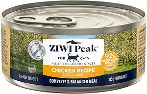 ZIWI Peak Wet Cat Food  All Natural, High Protein, Grain Free, Limited Ingredient, with Superfoods (Chicken, Case of 24, 3oz Cans)