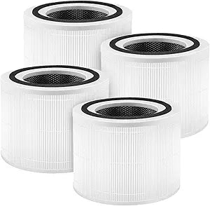240 Replacement Filter for Puroair 240 Air Purifier, 3-in-1 Filter Replacement with Activated Carbon Filter, 4-Pack by APPLIANCEMATES