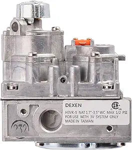 H3V-K-N1 Dexen 3 Volt OEM CSA Certified Adjustable H3VK-S IPI Natural Gas Valve for Fireplaces, Stoves, and Gas Logs