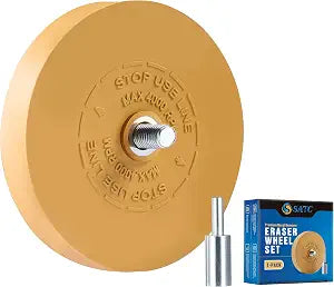 S SATC Decal Eraser Wheel Adhesive Rubber Wheel 1 Pack with Adapter