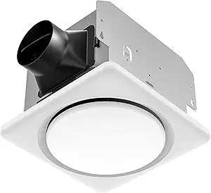 Bathroom Exhaust Fan with Light UL Certified 120 CFM 1.2 Sones 11.8 Inch Bathroom Vent Fan with Adjustable LED Light 2700K 4000K 6500K Quiet Ventilation for Home Bath Hotel