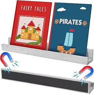 Tanlade 2 Pcs Magnetic Shelf for Whiteboard Classroom,Gray White