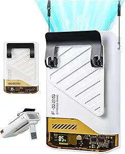 2026 AI Waist Fan,10000RPM Portable Fan, 4-in-1 Personal fans,Clip on fan for shirt, Hands-Free Hanging Neck Fan, Wearable Belt for Camping, Outdoor,Jobsite,White