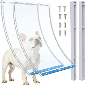 2Pack Dog Door Replacement Flaps - Extra Large Measures 10.5" x 15", Doggie Door Flap Compatible with Ideal Pet Products Designer Series Pet Door- Replacement Flap, Less Shrinkage, Weather Resistant