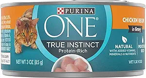 Purina One Smart Blend Cat Savory Chicken Food, 24 By 3 Oz.