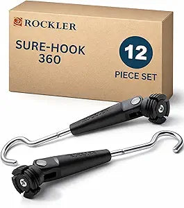 Sure-Hook 360 Universal Painting Rack Tools (12 Pack) - Sure Hook Painter Tools for 3600 Painting Cabinet Doors w/ 35mm Hinges  Cabinet Door Drying Rack Fits Standard 3/4 ID Pipe - Hanging Hooks
