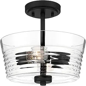 DESIGNERS FOUNTAIN Ingo 2 Light Semi Flush Mount Ceiling Light, Matte Black, D230M-SF-MB