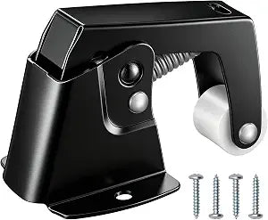 Dreyoo 1 Pack Screen and Storm Door Catch, 1-3/4 x 1-5/8 in, Black