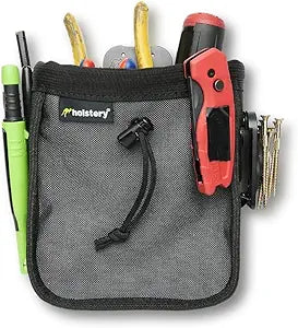 Joey Pouch PRO | Clip-On Tool Belt Bag for Tools, Screws, and Nails - Great for an Electrician, HVAC Tech, Plumber, Carpenter, Contractor, Handy Man, and Any Tradesperson - Metal Clip