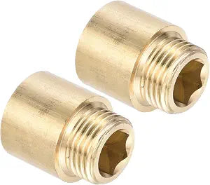 PATIKIL Shower Head Extension Arm Brass G1/2 Male to Female Thread 31mm L
