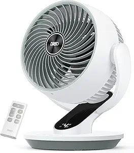 DREO Oscillating Fan for Bedroom, 13 Inch Quiet Table Fans for Home Whole Room, 75ft Powerful Airflow, Desk Air Circulator Fan with Remote, 120┬░ Adjustable Tilt, 4 Speeds, 8H Timer, for Office Desktop