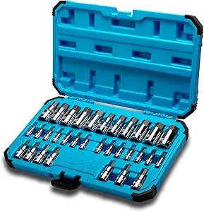 Capri Tools Master Hex Bit Socket Set, Metric and SAE, Advanced Series, 32-Piece