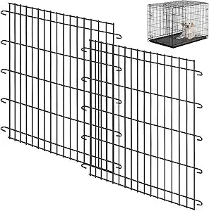 Tandefio 2 Pack Dog Crate Divider Panel for 42 Inch Crates - Adjustable Metal Pet Kennel Divider for Large, Medium & Small Dogs | Easy Installation & Secure Design (26 x 26.8 Inches)