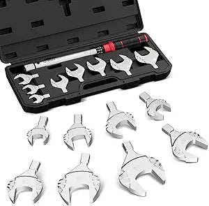 VANPO HVAC Torque Wrench 1080 Ft-lb, 912mm, Adjustable Click Torque Wrench with Open End Heads (1732mm), 3% Accuracy for Mini Split AC & Refrigeration Flare Nut Installation