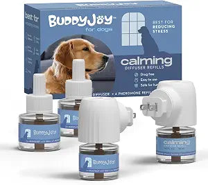Dog Calming Diffuser Refills  Long-Lasting 30-Day Formula with Pheromones for Stress Relief, Relaxation, and Anxiety Reduction in Dogs  (2 Diffuser + 4 Refills)