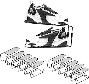 CiBiZi Shoe Slots Organizer 10Pack Metal Shoe Stackers for a Pair of Shoes Display Shelf Shoe Holder Shoe Storage Closet Organizers Shoe Space Saver Organizador de Zapatos Black