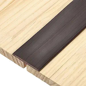 uxcell T-Molding Transition Strips, 16 ft x 1.97" (L x W) PVC Floor Flat Divider Strip Self Adhesive Vinyl Flooring Edging Trim for Joining Floor Gaps Doorways, Black Walnut