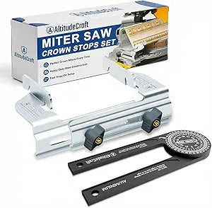 2-in-1 Crown Molding Jig & Miter Saw Protractor Set - Eliminates Math & Guarantees Stability for Precise Trim Cuts Fits DEWALT DWS780 DW718 DW716 & Other DEWALT Models