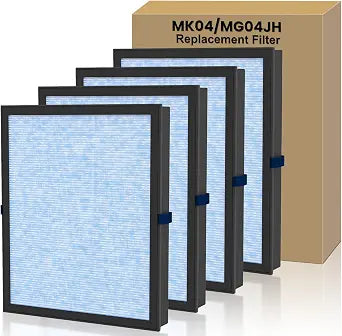 4 Pack MK04 Replacement Filter for AROEVE MK04 AP04 MG04JH Air Purifier