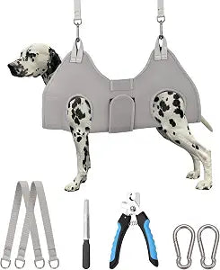 Kkiimatt Dog Grooming Hammock,XX-Large Hammock for Nail Trim, Hanging Harness for Nail Trimming,Dog Sling Restraint Holder for Pet Grooming Suspension Hanger with Thick Fabric Neck Support
